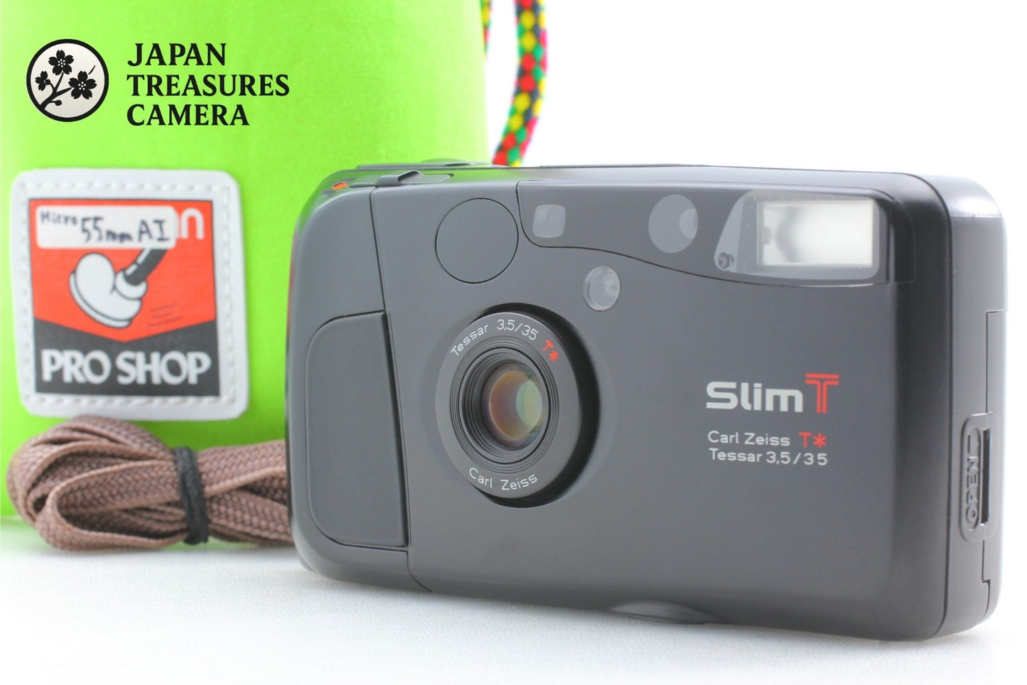 *MINT* Kyocera Slim T Yashica T4 Black Point & Shoot 35mm Film Camera From JAPAN