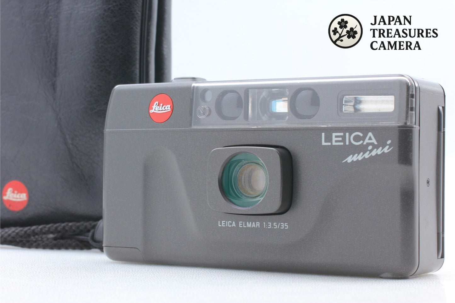 *Exc+5 w/ Case Strap* Leica Mini Elmar Point & Shoot 35mm Film Camera From JAPAN