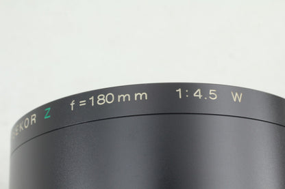 *Near MINT w/Hood* Mamiya RZ67 Pro Sekor Z 180mm F4.5 W Lens 120 Film Back JAPAN