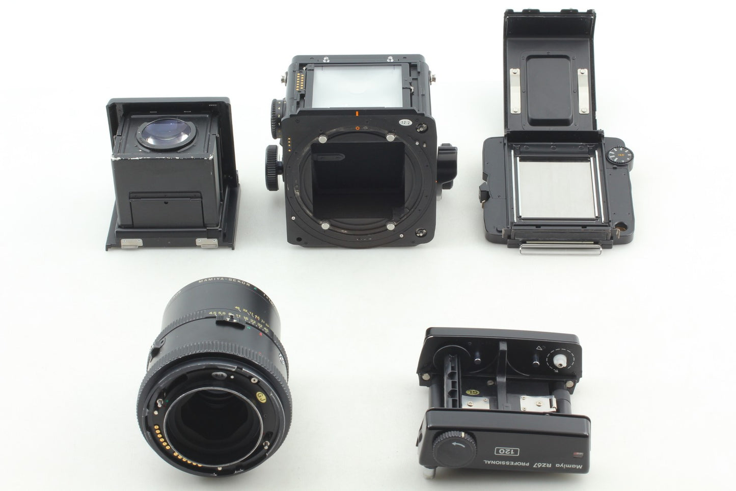 *Near MINT w/Hood* Mamiya RZ67 Pro Sekor Z 180mm F4.5 W Lens 120 Film Back JAPAN