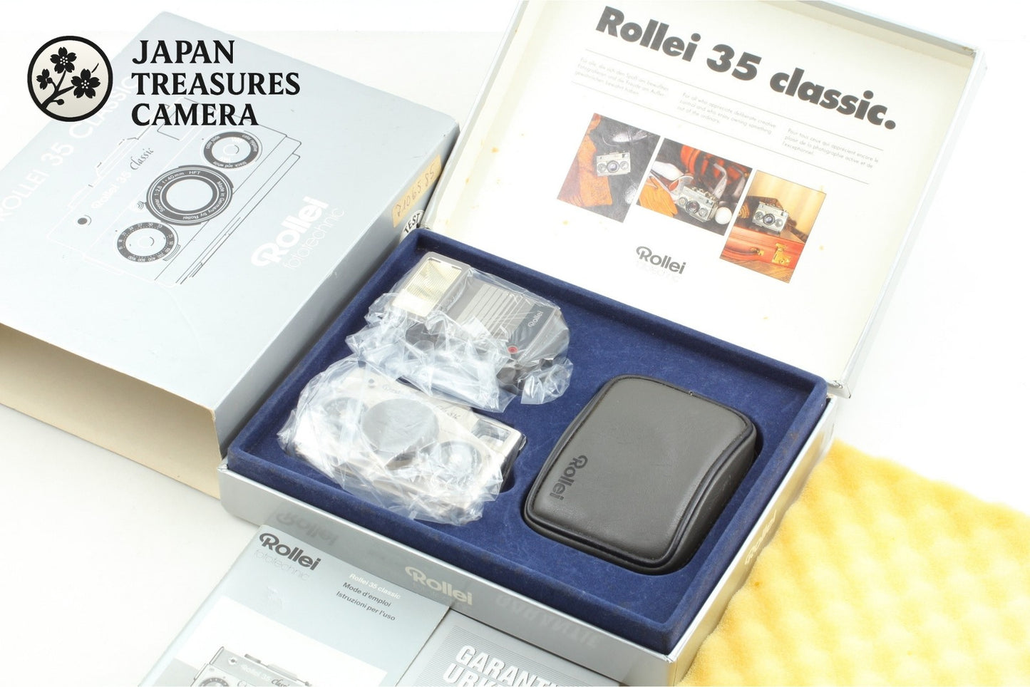 Super Rare!! *Almost Unused Box* Rollei 35 Classic Platin Film Camera From JAPAN