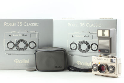 Super Rare!! *Almost Unused Box* Rollei 35 Classic Platin Film Camera From JAPAN