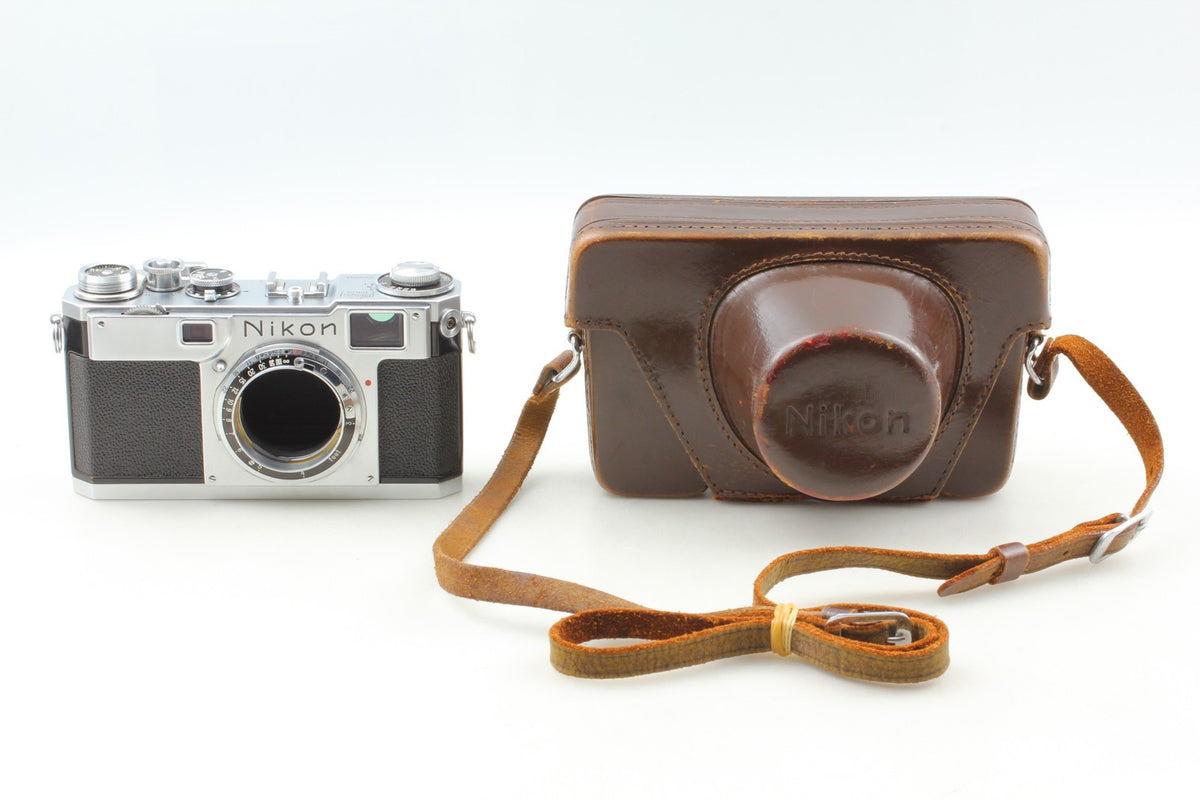 Late Black Dial *MINT w/ Case* Nikon S2 Rangefinder Film Camera Body From JAPAN