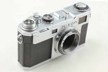 Late Black Dial *MINT w/ Case* Nikon S2 Rangefinder Film Camera Body From JAPAN