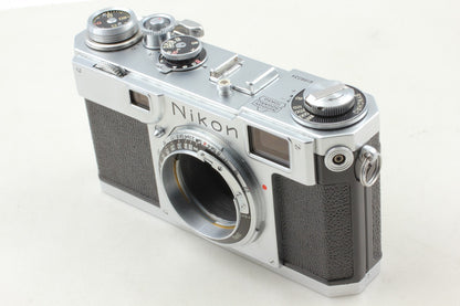 Late Black Dial *MINT w/ Case* Nikon S2 Rangefinder Film Camera Body From JAPAN