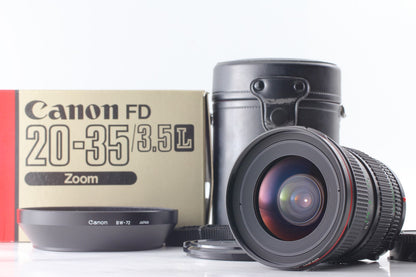 Full Set *Unused in Box* Canon New FD NFD 20-35mm F3.5 L MF Zoom Lens From JAPAN