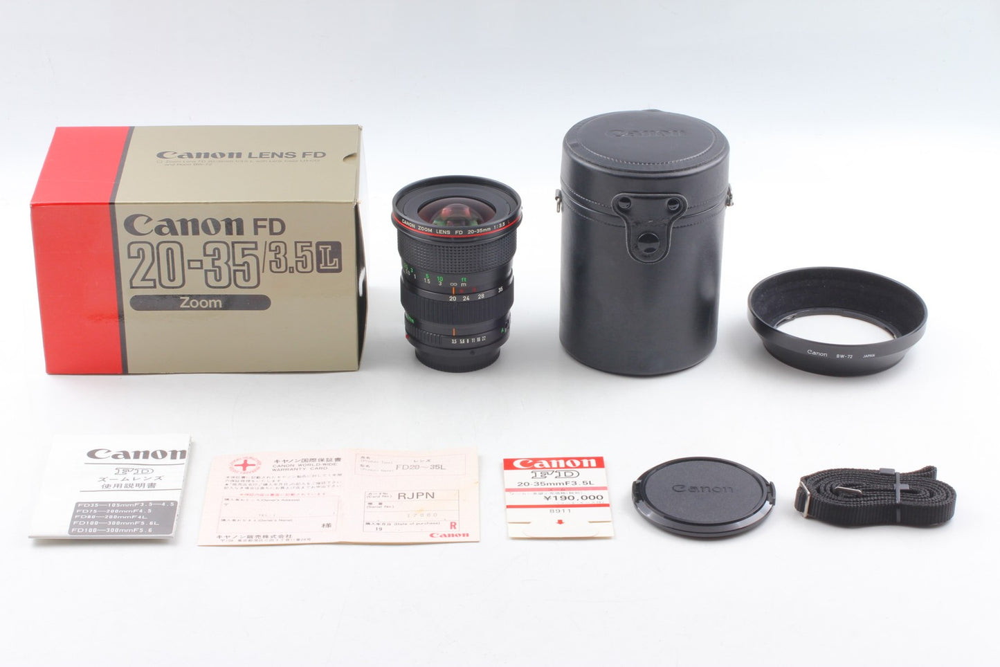 Full Set *Unused in Box* Canon New FD NFD 20-35mm F3.5 L MF Zoom Lens From JAPAN