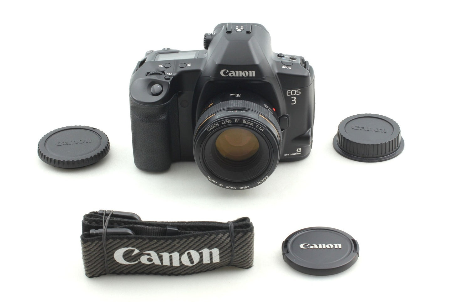 *Top MINT w/Strap* Canon EOS-3 SLR 35mm Film Camera EF 50mm F1.4 Lens From JAPAN