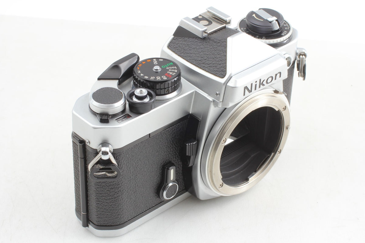 *Top MINT w/ Hood* Nikon FE Silver 35mm Film Camera Ai 50mm F1.4 Lens From JAPAN