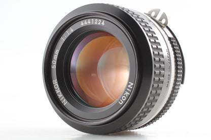 *Top MINT w/ Hood* Nikon FE Silver 35mm Film Camera Ai 50mm F1.4 Lens From JAPAN