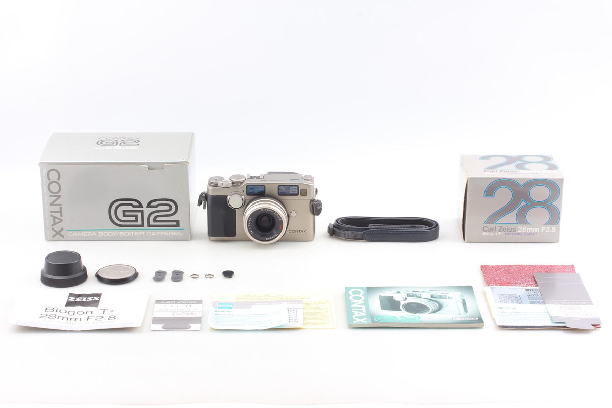 *Almost Unused Box* Contax G2 35mm Film Camera Biogon 28mm f/2.8 Lens From JAPAN