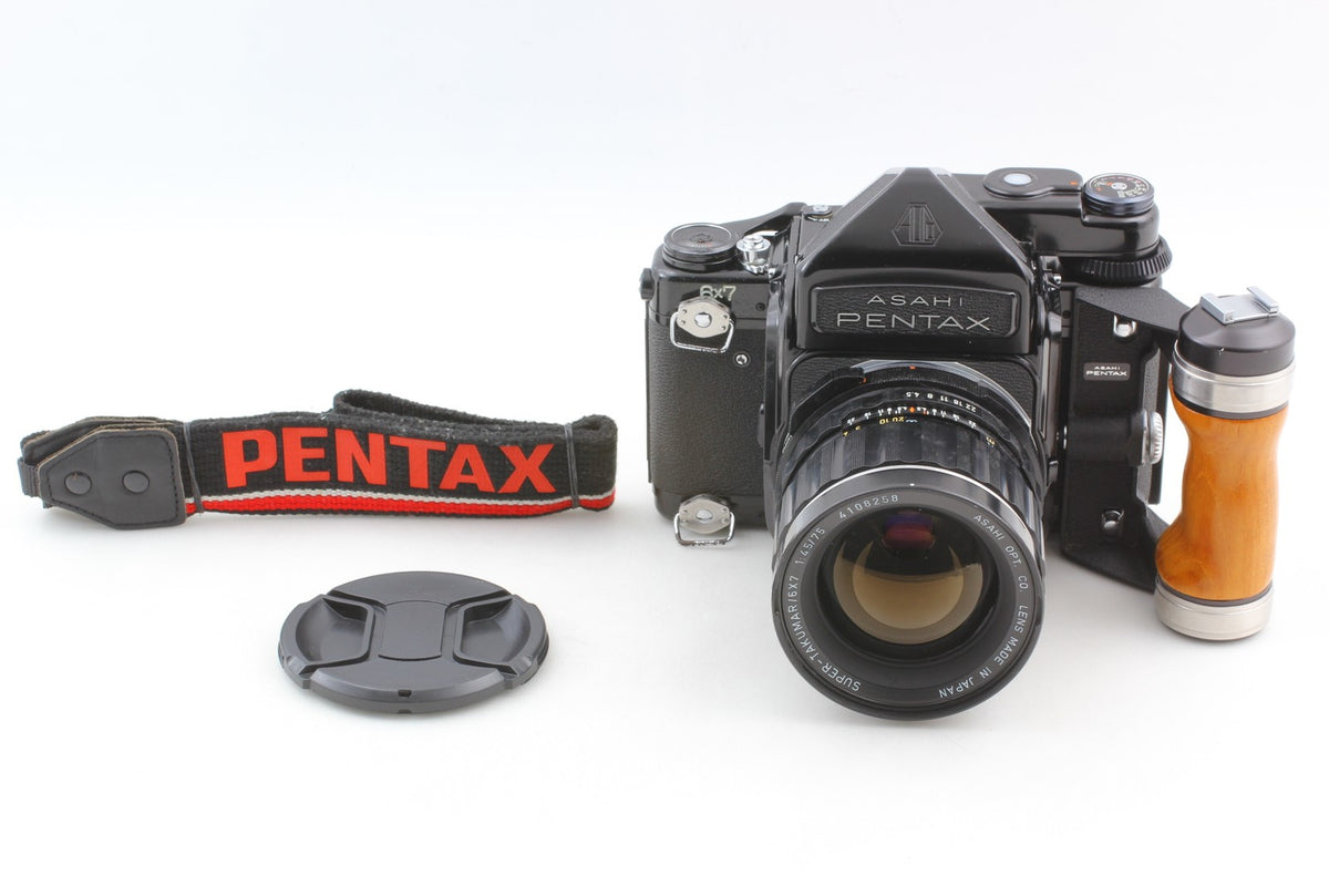 All Works *N MINT w/Grip* Pentax 6x7 67 TTL Mirror Up SMC T 75mm F4.5 Lens JAPAN