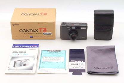*Unused in Box* CONTAX T3 Titan Black Point & Shoot 35mm Film Camera From JAPAN