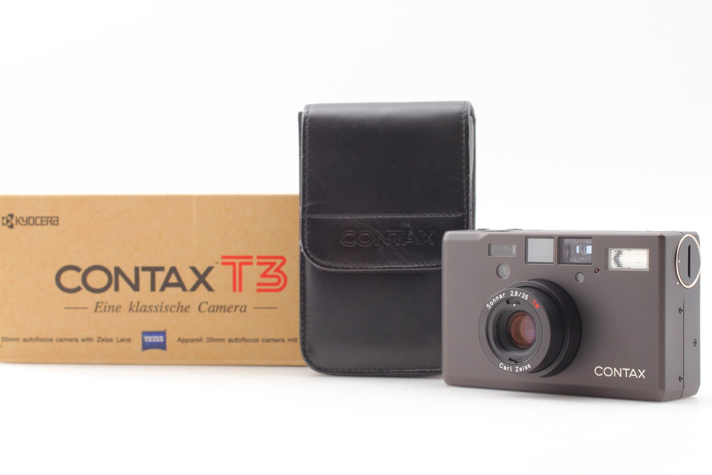 *Unused in Box* CONTAX T3 Titan Black Point & Shoot 35mm Film Camera From JAPAN
