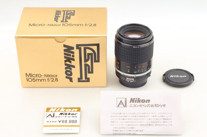 *Unused in Box* Nikon Ai-s Ais Micro Nikkor 105mm f/2.8 MF Macro Lens From JAPAN