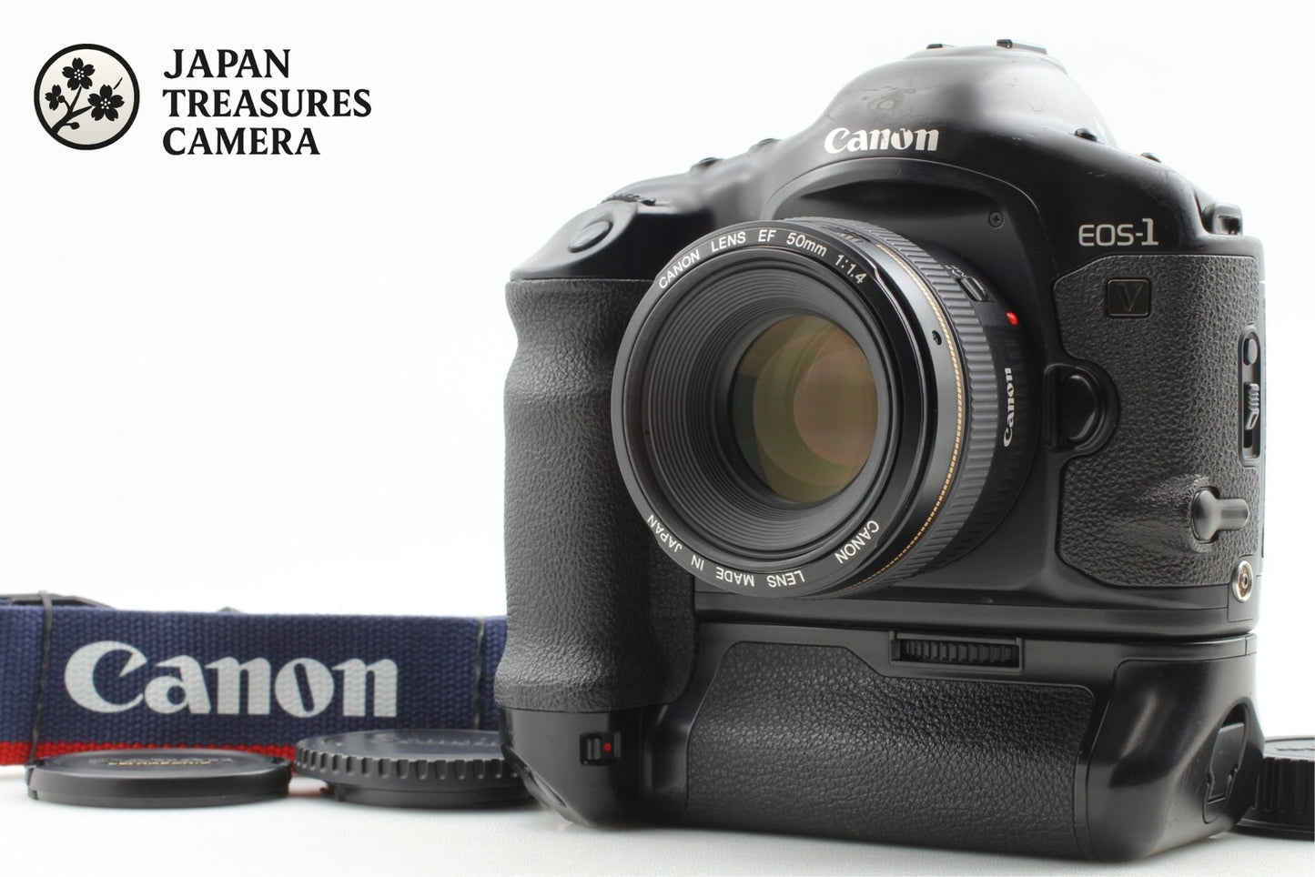 *N MINT w/ PB-E2* Canon EOS-1V HS 35mm Film Camera EF 50mm F1.4 Lens From JAPAN
