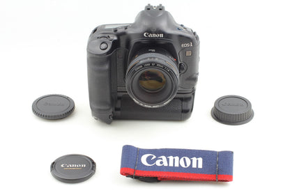 *N MINT w/ PB-E2* Canon EOS-1V HS 35mm Film Camera EF 50mm F1.4 Lens From JAPAN