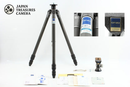 *N MINT* GITZO G1227MK2 Carbon Fiber Tripod + G1275M Off Center Ball Head JAPAN