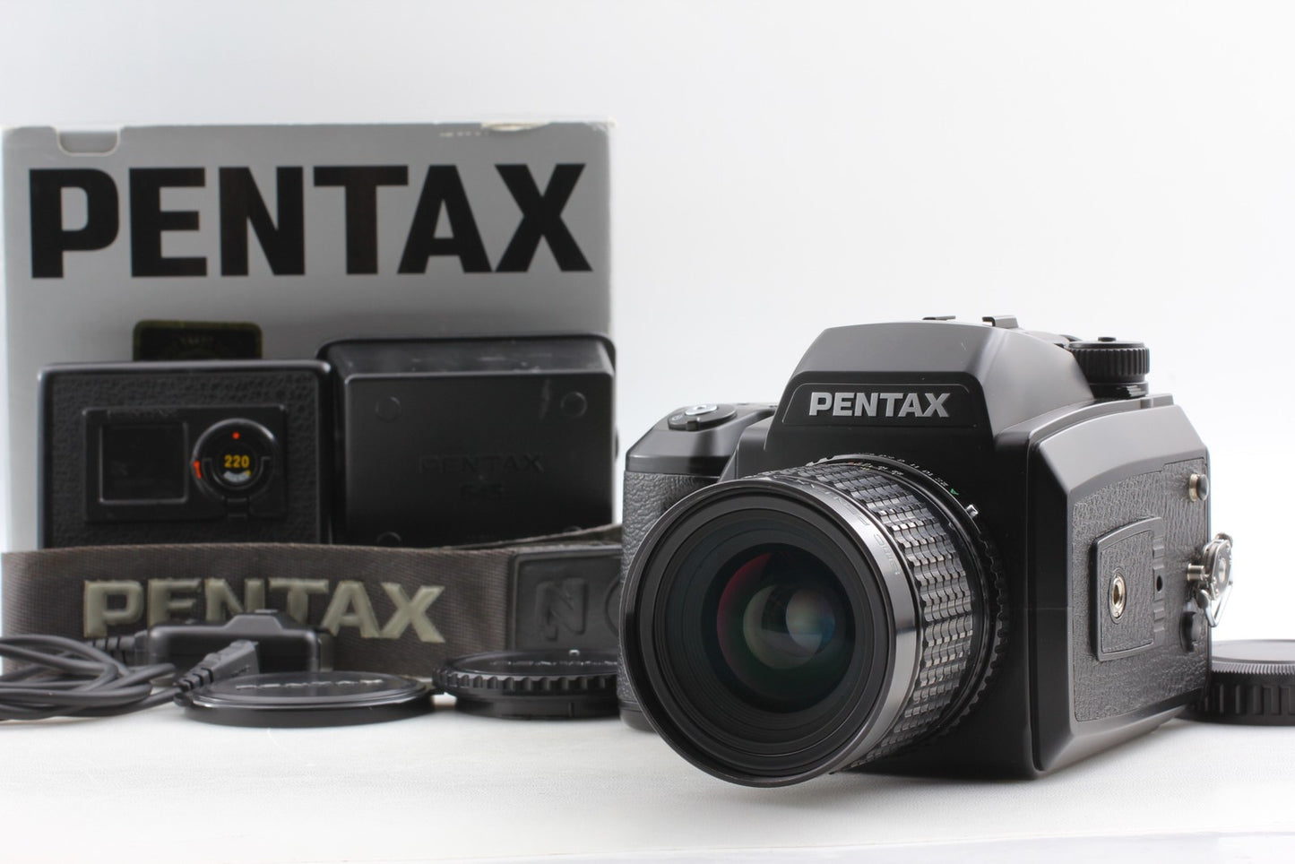 *Top MINT in Box* PENTAX 645N SMC A 45mm F2.8 Lens 120 220 Film Back From JAPAN