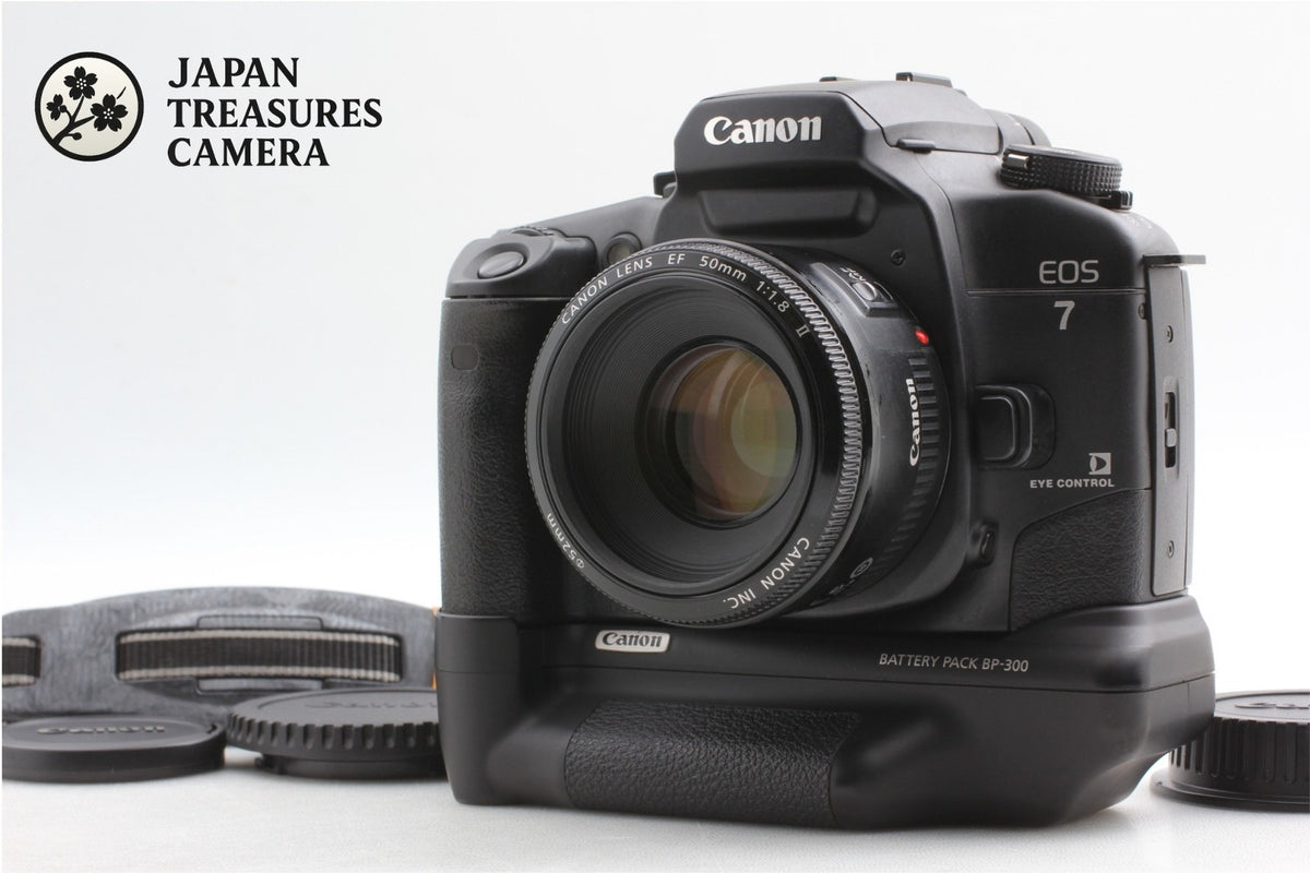 *N MINT+++ w/ BP-300* Canon EOS-7 ELAN 7E Camera EF 50mm F1.8 II Lens From JAPAN