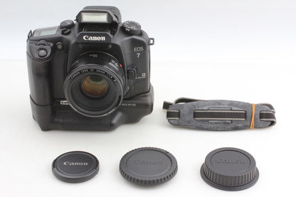 *N MINT+++ w/ BP-300* Canon EOS-7 ELAN 7E Camera EF 50mm F1.8 II Lens From JAPAN