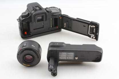 *N MINT+++ w/ BP-300* Canon EOS-7 ELAN 7E Camera EF 50mm F1.8 II Lens From JAPAN