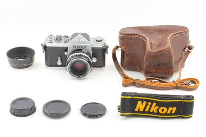 All Early S/N 640xxxx *MINT* Nikon F Eye Level 50mm 5cm f2 Lens 9 blades JAPAN