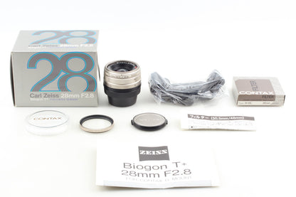*Unused in Box Case* CONTAX Carl Zeiss Biogon T* 28mm F2.8 Lens G1 G2 From JAPAN