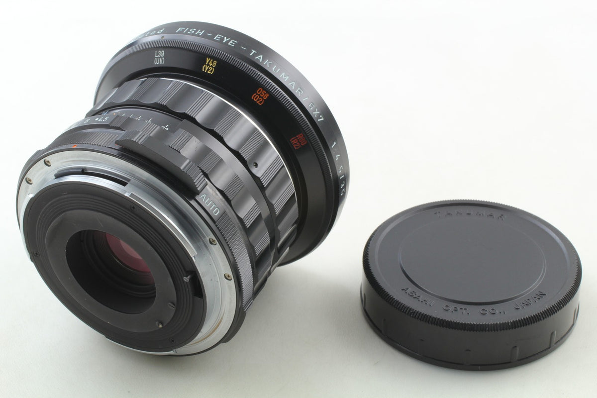 *MINT w/ Cap* Pentax SMC Fish Eye Takumar 35mm f/4.5 Lens for 67 6x7 From JAPAN