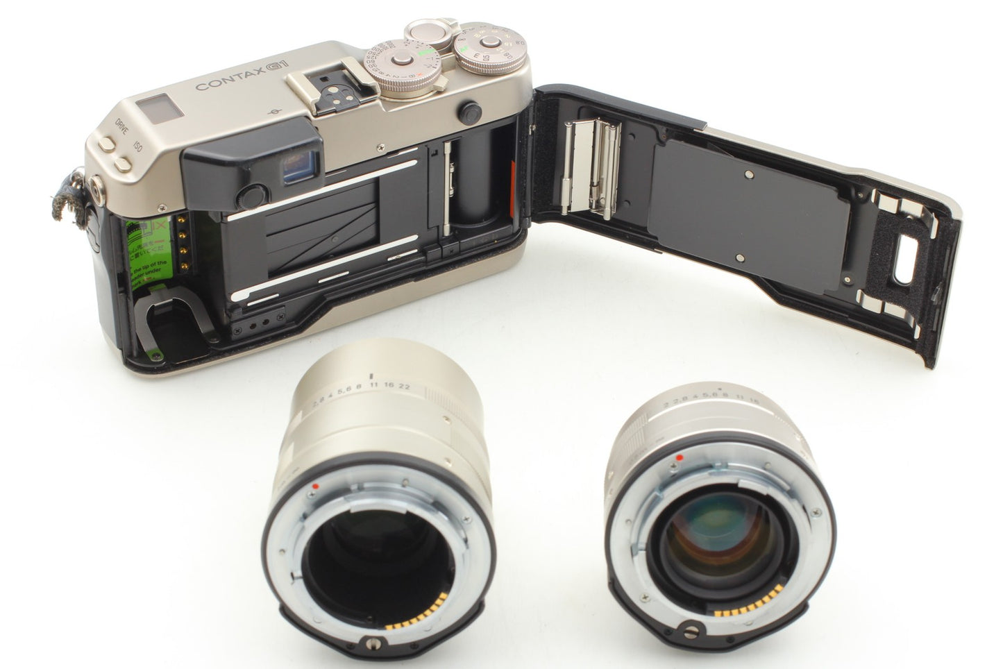 2Lens Green Label *MINT* Contax G1 Planar 45mm F2 + Sonnar 90mm F2.8 From JAPAN
