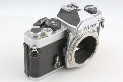 *Near MINT+++* Nikon FM Silver SLR 35mm Film Camera Ai 28mm F3.5 Lens From JAPAN