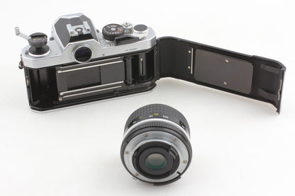 *Near MINT+++* Nikon FM Silver SLR 35mm Film Camera Ai 28mm F3.5 Lens From JAPAN