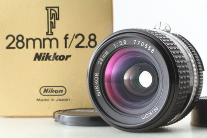 *MINT in Box* Nikon Ai-s Ais 28mm f2.8 Wide Angle Prime F Mount Lens From JAPAN