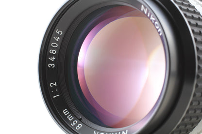 *Almost Unused in Box w/Hood* Nikon Ai-s Nikkor 85mm F2 Portrait Lens From JAPAN