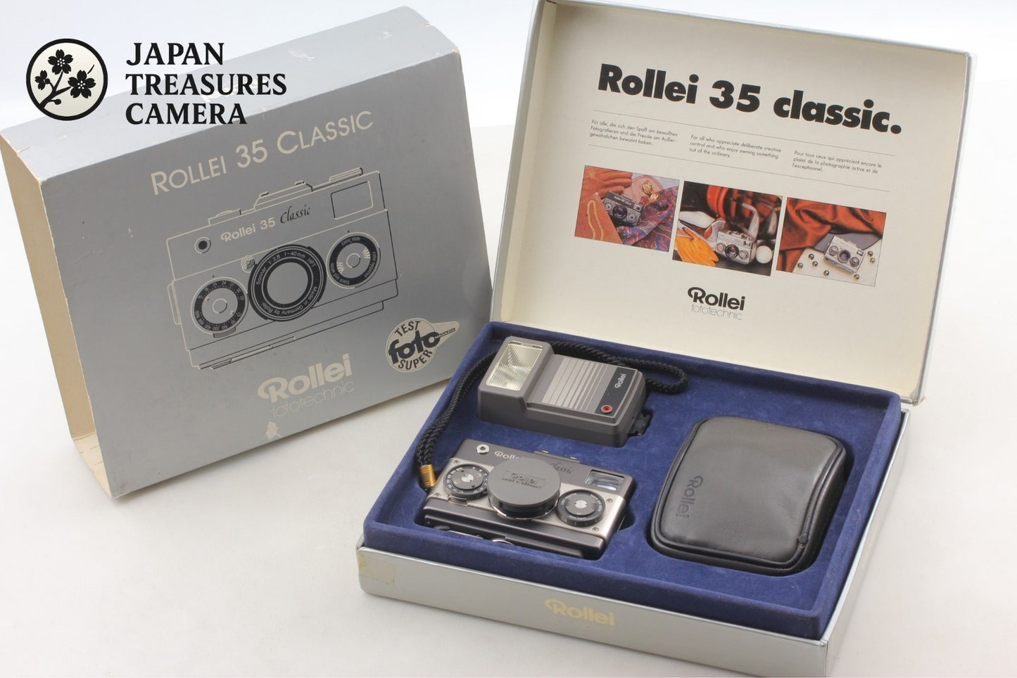 Full Set **Almost Unused in Box** Rollei 35 Classic 35mm Film Camera From JAPAN