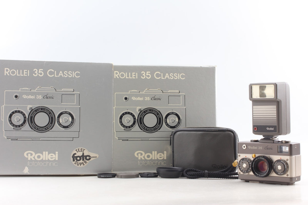 Full Set **Almost Unused in Box** Rollei 35 Classic 35mm Film Camera From JAPAN