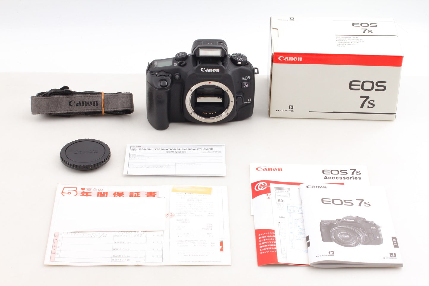 *Almost Unused in Box w/Strap* Canon EOS-7S ELAN 7NE 35mm Film Camera From JAPAN