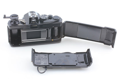 *N MINT w/ Recordata Back 2* Olympus OM-2 Black SLR 35mm Film Camera From JAPAN