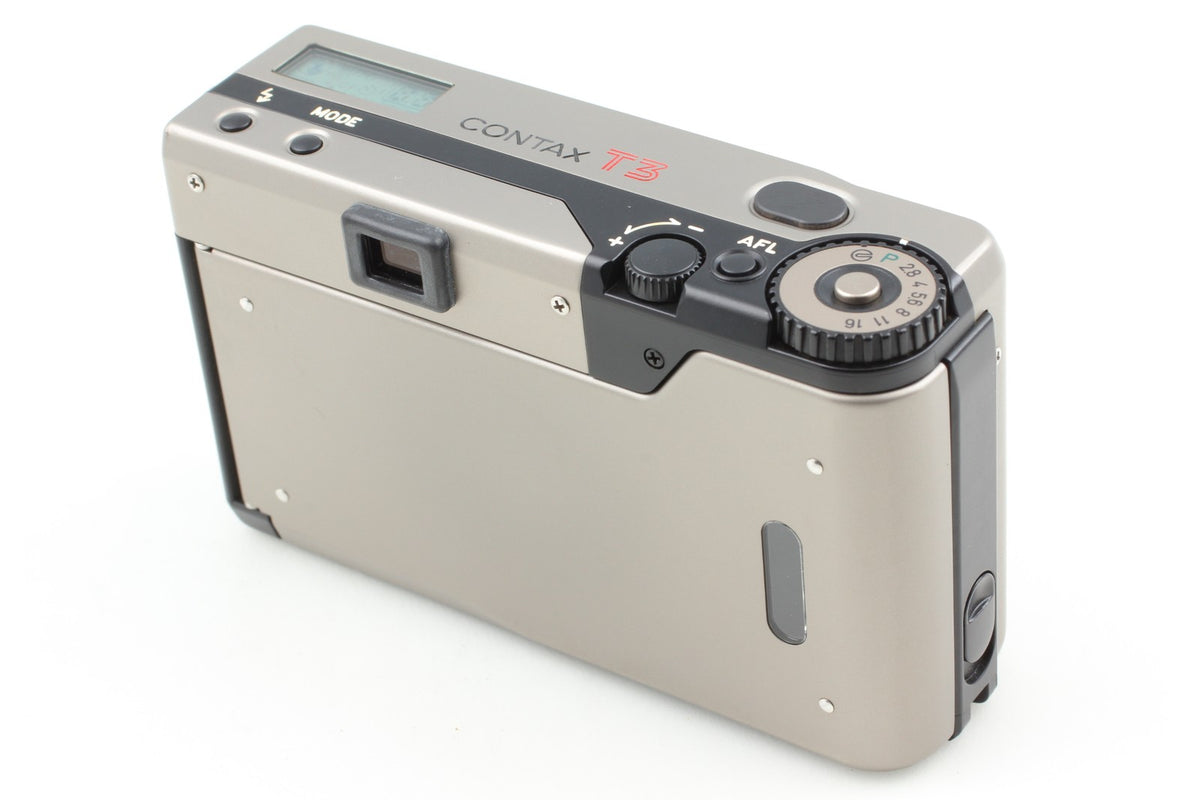 Double Teeth *MINT* CONTAX T3 Titan Silver Point & Shoot Film Camera From JAPAN