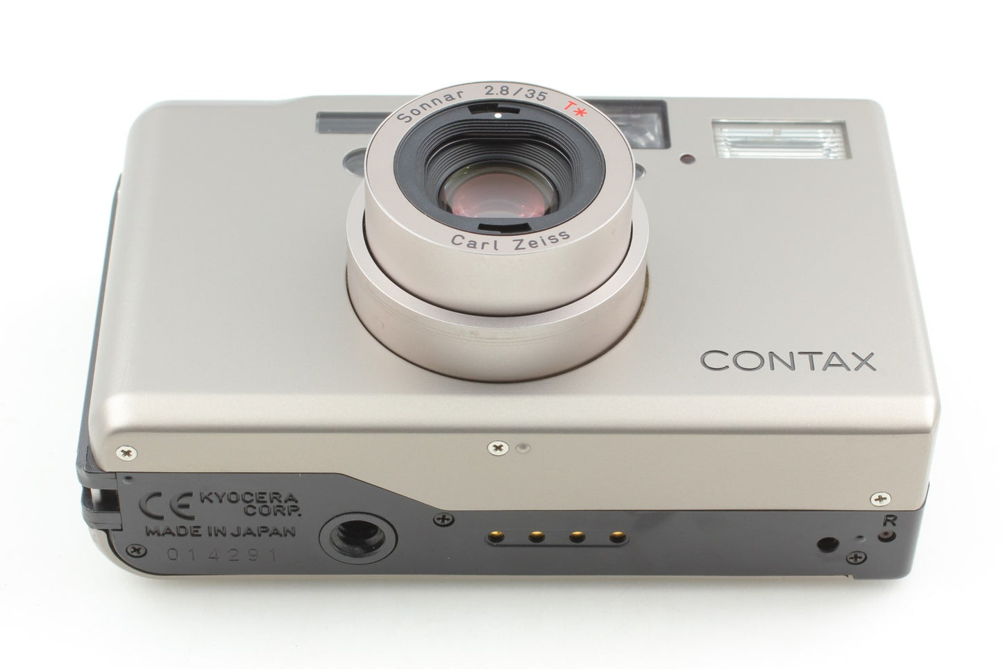 Double Teeth *MINT* CONTAX T3 Titan Silver Point & Shoot Film Camera From JAPAN