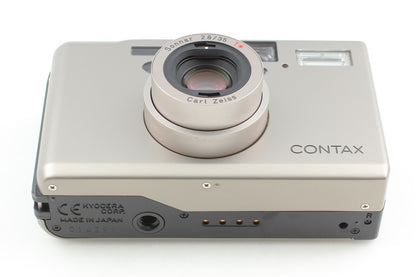 Double Teeth *MINT* CONTAX T3 Titan Silver Point & Shoot Film Camera From JAPAN