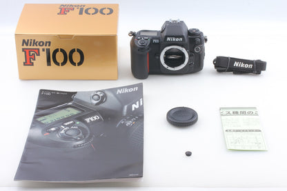 S/N 228xxxx *Top MINT in Box w/Strap* Nikon F100 SLR 35mm Film Camera From JAPAN