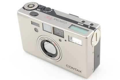 Double Teeth *MINT w/Case* CONTAX T3 Silver Point & Shoot Film Camera From JAPAN