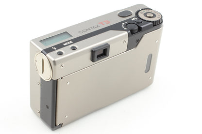 Double Teeth *MINT w/Case* CONTAX T3 Silver Point & Shoot Film Camera From JAPAN