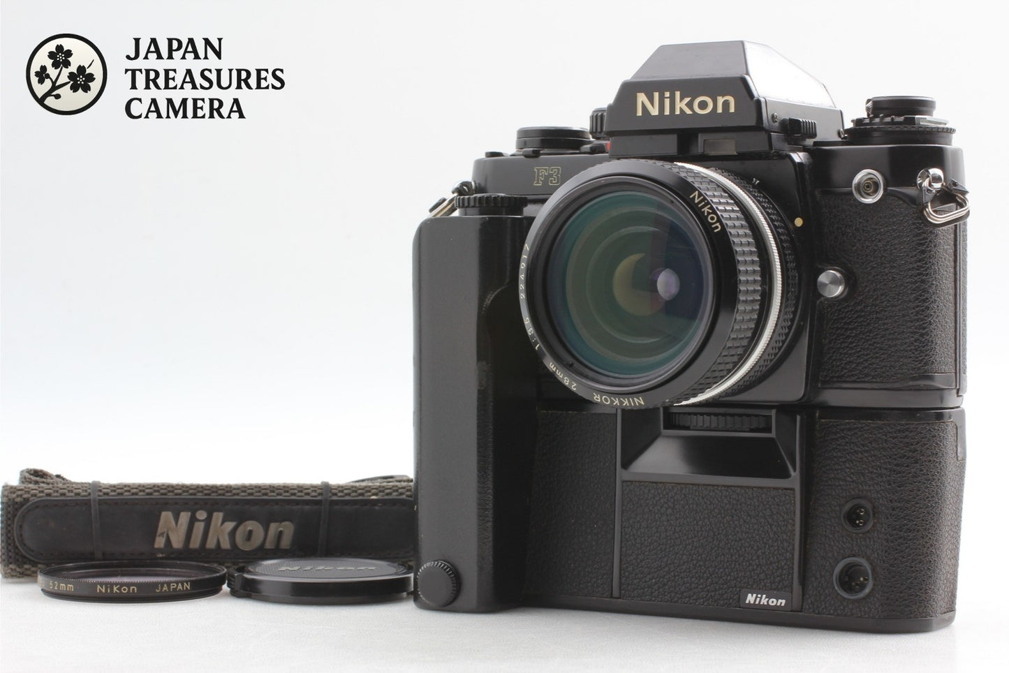 *N MINT w/MD-4* Nikon F3 Eye Level 35mm Film Camera Ai 28mm F3.5 Lens From JAPAN
