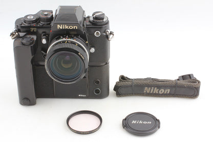 *N MINT w/MD-4* Nikon F3 Eye Level 35mm Film Camera Ai 28mm F3.5 Lens From JAPAN