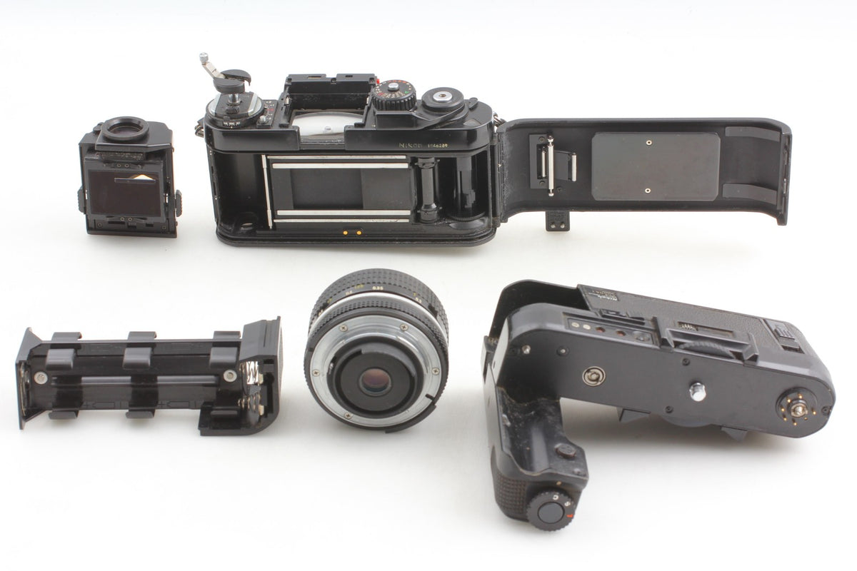 *N MINT w/MD-4* Nikon F3 Eye Level 35mm Film Camera Ai 28mm F3.5 Lens From JAPAN