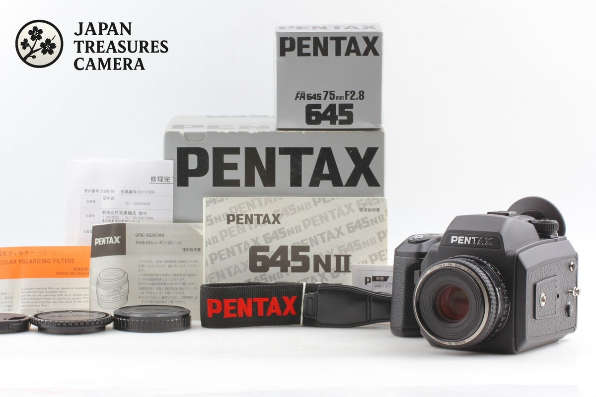 OH Serviced *Top MINT / Box* PENTAX 645 NII SMC FA 75mm F2.8 Lens 120 Back JAPAN