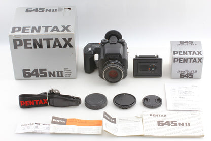 OH Serviced *Top MINT / Box* PENTAX 645 NII SMC FA 75mm F2.8 Lens 120 Back JAPAN