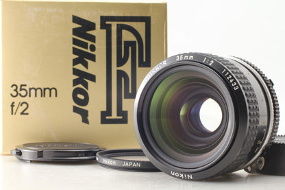 *Almost Unused /Box* Nikon Nikkor Ai 35mm F2 MF Wide Angle Prime Lens From JAPAN